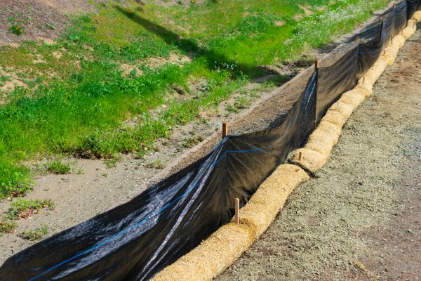 Straw Wattle Installation in Laguna Niguel